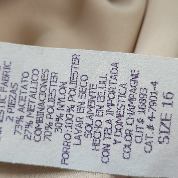 ONYX NITE Gold Sparkle sleeveless evening shift midi dress 16 - Picture 5 of 8